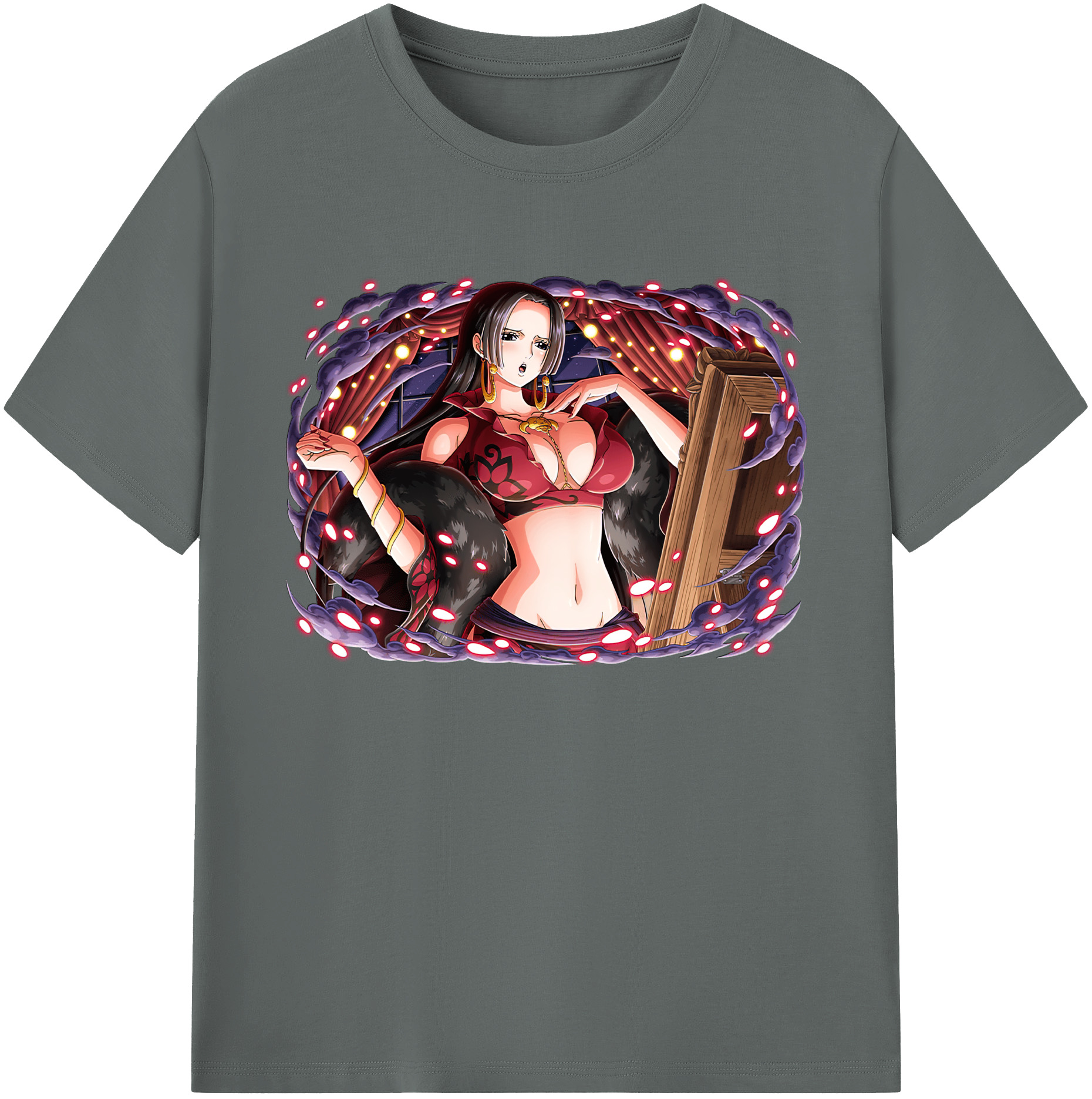 ワンピース ボア・ハンコック ONE PIECE Boa·Hancock 綿100％ メンズ半袖Tシャツ｜肌触りやわらか＆通気性